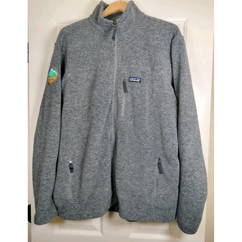 Patagonia Synchilla Full Zip Fleece Jacket Gray Men's XL Accelerate Patch Rare